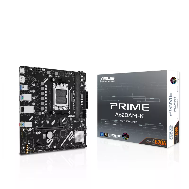 Mātesplate ASUS PRIME A620AM-K Socket AM5 microATX DDR5, 2 DIMM, max 128 GB, A620A chipset