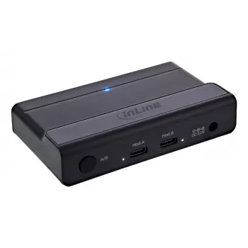 InLine 60604I USB-C koplietošanas slēdzis ar 4 portu USB centrmezglu