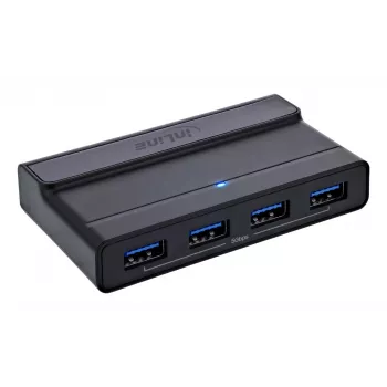 InLine 60604I USB-C koplietošanas slēdzis ar 4 portu USB centrmezglu