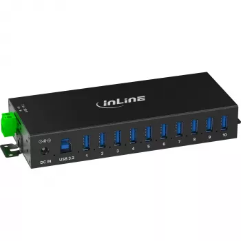 InLine 35396C interfeisa centrmezgls USB 3.2 Gen 1 (3.1 Gen 1) Type-B 5000 Mbit/s Melns