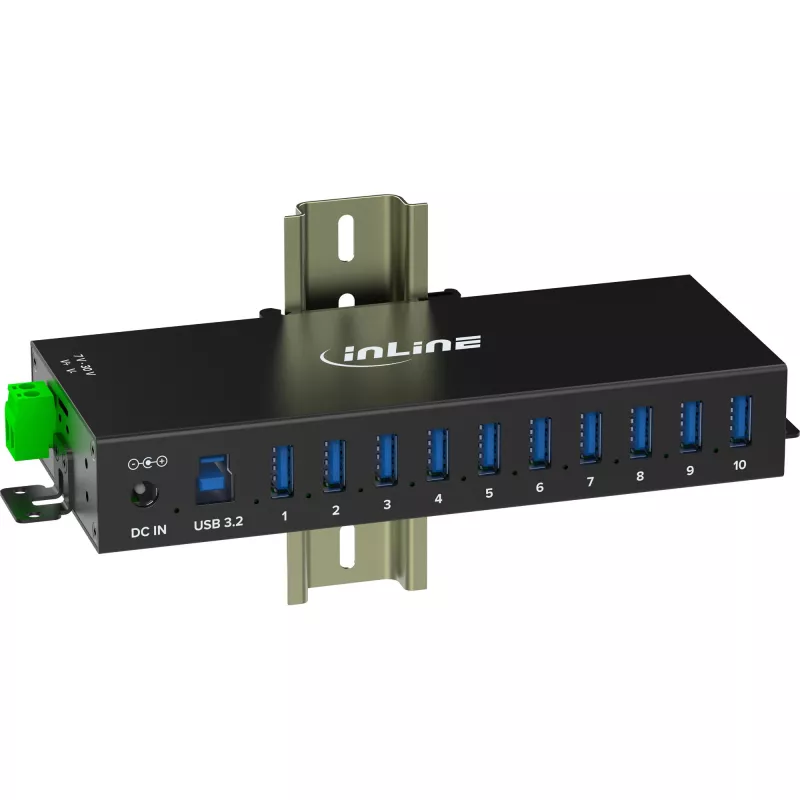 InLine 35396C interfeisa centrmezgls USB 3.2 Gen 1 (3.1 Gen 1) Type-B 5000 Mbit/s Melns