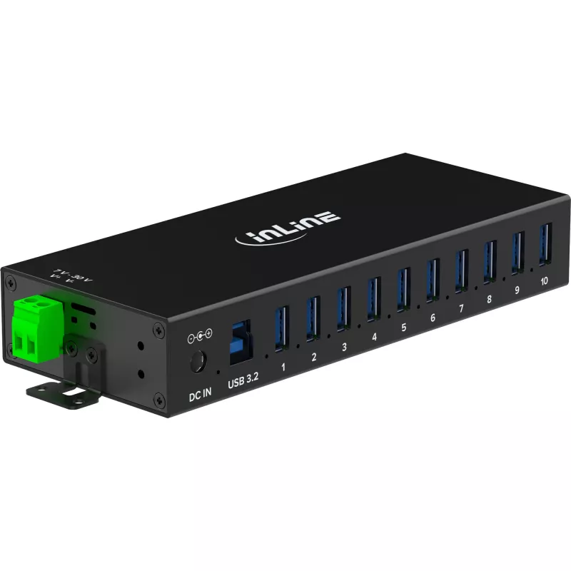 InLine 35396C interfeisa centrmezgls USB 3.2 Gen 1 (3.1 Gen 1) Type-B 5000 Mbit/s Melns
