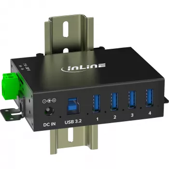 InLine 35396A interfeisa centrmezgls USB 3.2 Gen 1 (3.1 Gen 1) Type-B 5000 Mbit/s Melns
