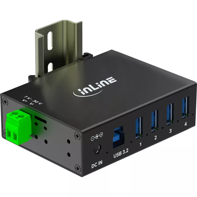 InLine 35396A interfeisa centrmezgls USB 3.2 Gen 1 (3.1 Gen 1) Type-B 5000 Mbit/s Melns