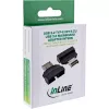 InLine 33446T kabeļa savienotāja adapteris USB Type-E Key A, 20-pin USB 3.0 galvene, 19-pin melna