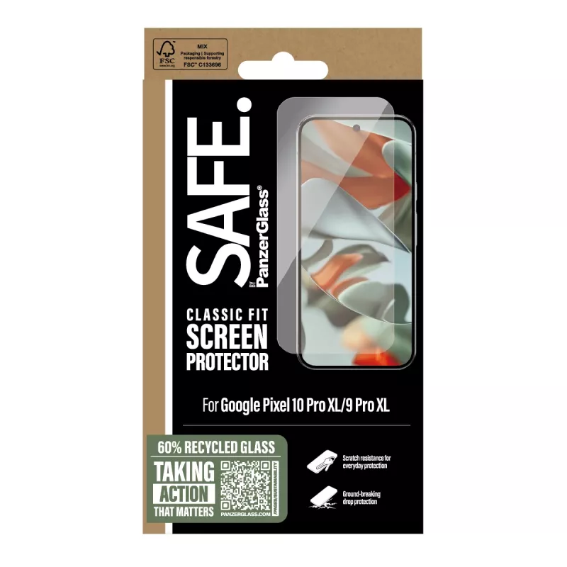 PanzerGlass SAFE. by ® ekrāna aizsargs Google Pixel 10 Pro XL | 9 Pro XL | Classic Fit