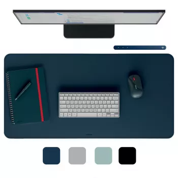 Galda paklājiņš LEITZ Large Desk Mat, PVC, tumši zils, 400 x 800 x 2 mm