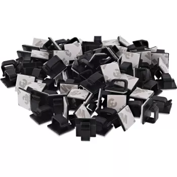 InLine 59971G kabeļu organizators Universāls Kabeļu āķis Melns 100 gab.