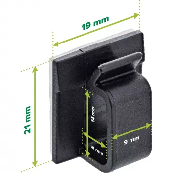 InLine 59971F kabeļu organizators Universāls Kabeļa āķis Melns 10 gab.
