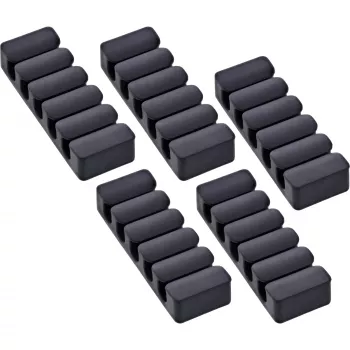 InLine 59971K kabeļu organizators Universāls Kabeļu klips Melns 5 gab.
