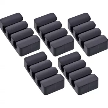InLine 59971J kabeļu organizators Universāls kabeļu klips Melns 5 gab.