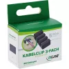 InLine 59971J kabeļu organizators Universāls kabeļu klips Melns 5 gab.
