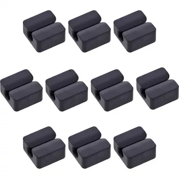 InLine 59971I kabeļu organizators Universāls Kabeļu klipsis Melns 10 gab.