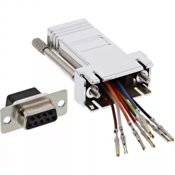 InLine adapteris DB9 ligzda / RJ45 8P8C ligzda ar metālisku pārklājumu 68889L