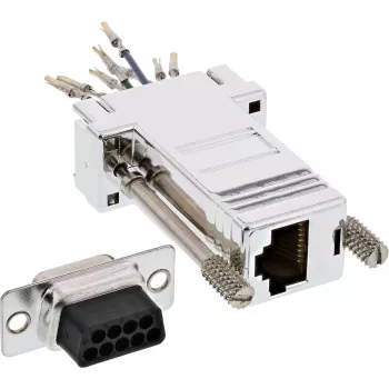 InLine adapteris DB9 ligzda / RJ45 8P8C ligzda ar metālisku pārklājumu 68889L