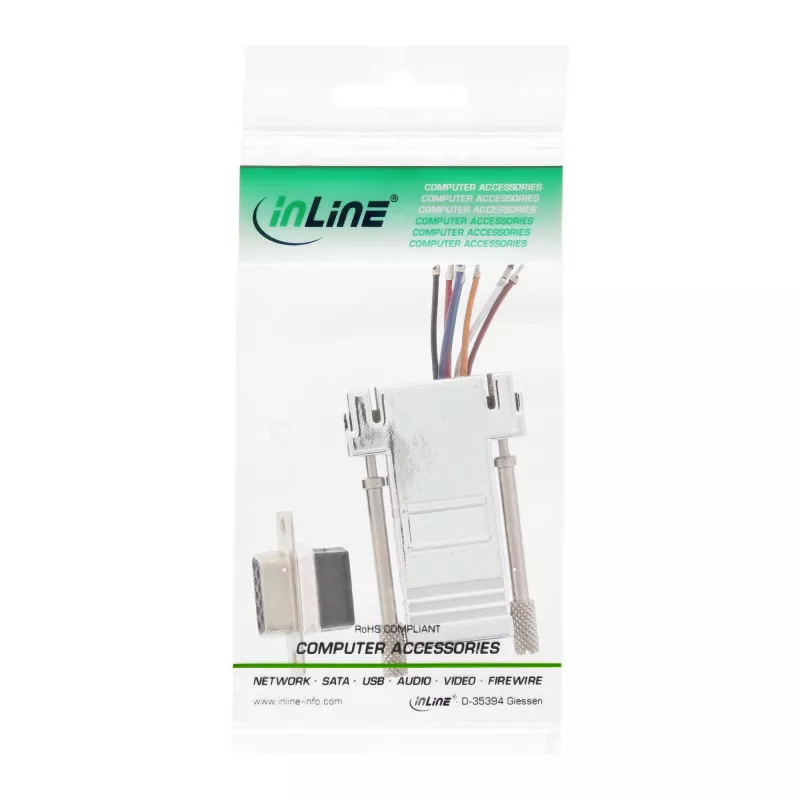 InLine adapteris DB9 ligzda / RJ45 8P8C ligzda ar metālisku pārklājumu 68889L