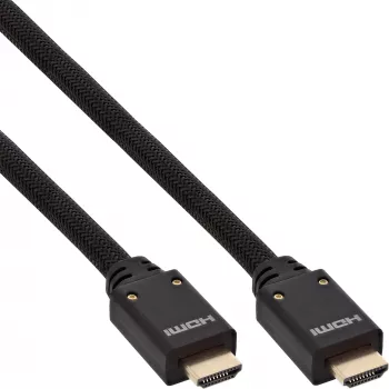 InLine HDMI aktīvais kabelis, HDMI-High Speed ar Ethernet, M/M, neilona pinums, 10m