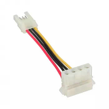 InLine strāvas adapteris iekšējais disketes ligzda / Molex 4 kontaktu spraudnis 0,06 m