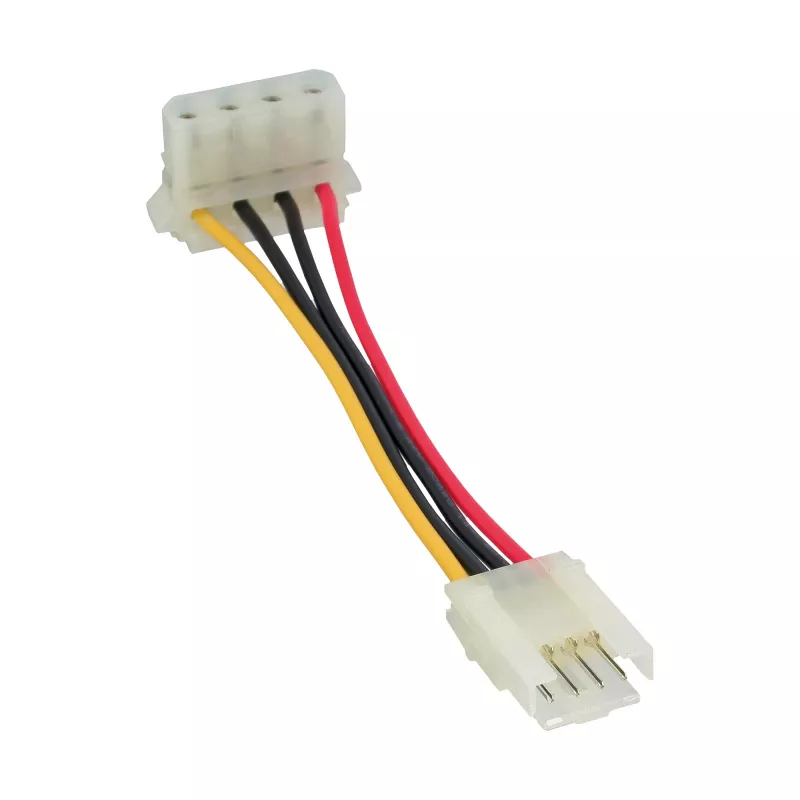 InLine strāvas adapteris iekšējais disketes ligzda / Molex 4 kontaktu spraudnis 0,06 m