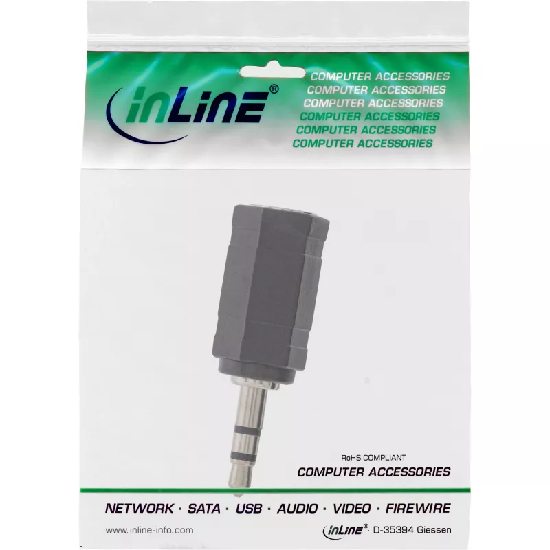 Audio Adapter 2.5mm ligzda sievišķā / 3.5mm spraudnis vīrišķā Stereo InLine 99309