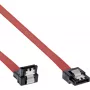 InLine SATA kabelis 150 / 300 / 600 S-ATA pieslēgumiem, leņķveida ar fiksatoriem, 90°, 0,3 m