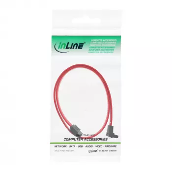 InLine SATA vads 150 / 300 / 600 S-ATA savienojumiem ar 90° leņķa savienotāju un fiksatoriem 0,7 m