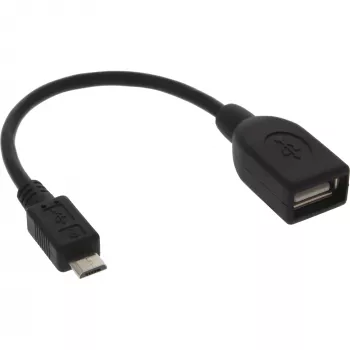 InLine Micro USB OTG adaptera kabelis, Micro-B vīr. uz USB A siev., 0,1 m