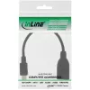 InLine Micro USB OTG adaptera kabelis, Micro-B vīr. uz USB A siev., 0,1 m