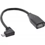 InLine Micro USB OTG adaptera kabelis Micro-B vīriešu leņķveida uz USB A sieviešu 0,1 m