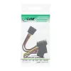InLine SATA strāvas adaptera kabelis, vīrišķais pret sievišķo, uz 2x SATA + 4 kontaktu Molex strāva