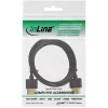 InLine High Speed HDMI kabelis ar Ethernet, AM/AM, īpaši plāns, melns/zelts, 1,5m