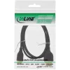 InLine High Speed HDMI kabelis ar Ethernet, AM/CM, īpaši plāns, melns/zelts, 1.5m