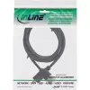 InLine High Speed HDMI kabelis ar Ethernet, AM/DM, super plāns, melns/zelts, 0,5 m