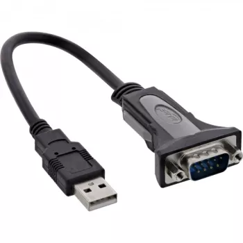 USB 2.0 uz seriālo adaptera kabelis InLine 33306I 0,25m melns