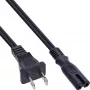 InLine Japāna uz Euro8 IEC-C7 strāvas kabelis, melns, 1,8 m