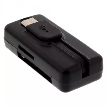 InLine OTG karšu lasītājs Dual Flex SD, micro SD ar USB pieslēgvietu un 2 karšu slotiem