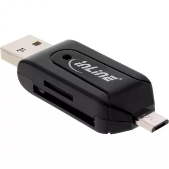 InLine OTG Dual Card Reader SD un microSD kartēm 66779