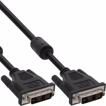 InLine DVI-D kabelis 18+1 vīr. / vīr. Single Link 2 ferīta droseles 2m