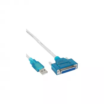 USB printera kabelis InLine 33397I 1.8m Type A spraudnis uz DB25 sievišķo