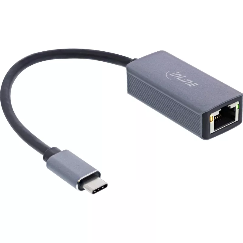 InLine USB 3.2 uz 2.5G Ethernet tīkla adaptera kabelis, USB-C uz RJ45