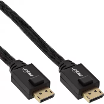 InLine DisplayPort aktīvais kabelis, melns, zeltīti kontakti, 20 m