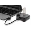 InLine USB 3.0 multiadapters, 2xUSB-A, RJ45, SD/MicroSD karšu lasītājs, melns
