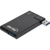 InLine USB 3.0 Rotējams centrmezgls, 4 porti, melns