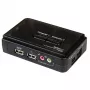 StarTech.com 2 portu melns USB KVM slēdža komplekts ar audio un kabeļiem
