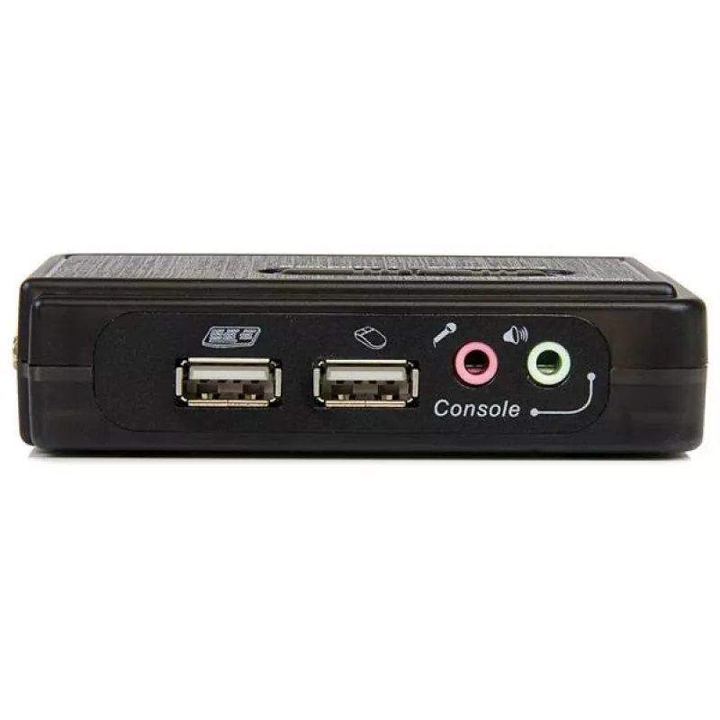 StarTech.com 2 portu melns USB KVM slēdža komplekts ar audio un kabeļiem