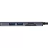 InLine Multi-hub USB 3.2 Gen.1, 2x USB-A, HDMI 4K/30Hz, karšu lasītājs, alumīnija, pelēks