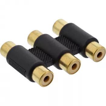 InLine Audio Adapteris 3x RCA ligzda / ligzda, ar zelta pārklājumu 99319