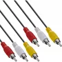 InLine AV kabelis, 3x RCA spraudnis–spraudnis, 2 m, 3 x RCA, 2 m, melns