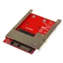 StarTech.com mSATA SSD uz 2,5 collu SATA adaptera pārveidotājs, SATA, mSATA, melna, sarkana, sudraba, CE, FCC, 6 Gbit/s, -40 - 85 °C