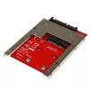 StarTech.com mSATA SSD uz 2,5 collu SATA adaptera pārveidotājs, SATA, mSATA, melna, sarkana, sudraba, CE, FCC, 6 Gbit/s, -40 - 85 °C